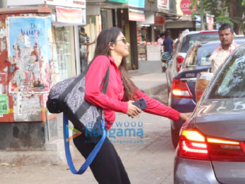 Pooja Hegde and Soundarya Sharma snapped at Sequel Cafe in Bandra