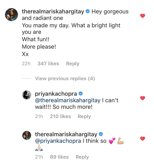 Priyanka Chopra has a fangirl moment with Law & Order: Special Victims Unit star Mariska Hargitay