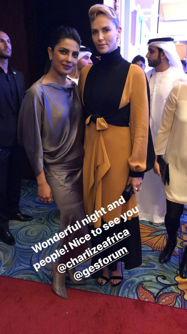 Priyanka Chopra meets Charlize Theron, Lewis Hamilton and Suits stars Gina Torres and Sarah Rafferty in Dubai Priyanka Chopra meets Charlize Theron, Lewis Hamilton and Suits stars Gina Torres and Sarah Rafferty in Dubai