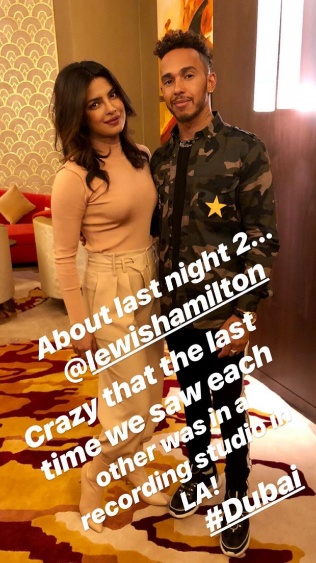 Priyanka Chopra meets Charlize Theron, Lewis Hamilton and Suits stars Gina Torres and Sarah Rafferty in Dubai Priyanka Chopra meets Charlize Theron, Lewis Hamilton and Suits stars Gina Torres and Sarah Rafferty in Dubai