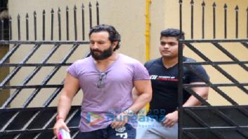Saif Ali Khan spotted after his gym session in Bandra