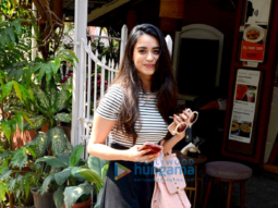 Soundarya Sharma spotted outside a cafe in Bandra