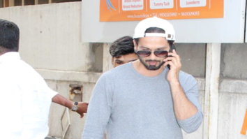 Shahid Kapoor and Mira Rajput spotted outside a clinic