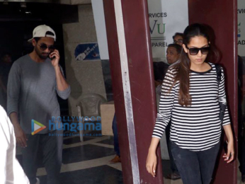 Shahid Kapoor and Mira Rajput spotted outside a clinic
