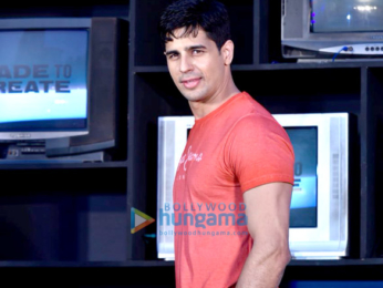 Sidharth Malhotra snapped at the launch of new collection of Pepe Jeans