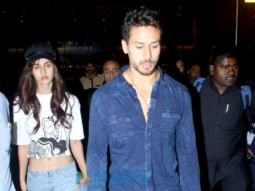 Tiger Shroff and Disha Patani snapped at the airport