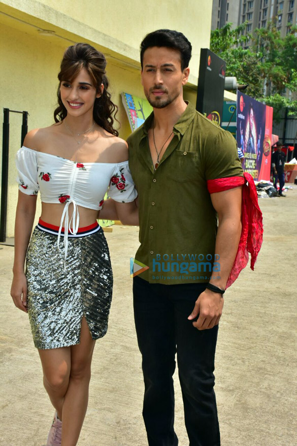 tiger shroff and disha patani snapped on the sets of did lil masters 6
