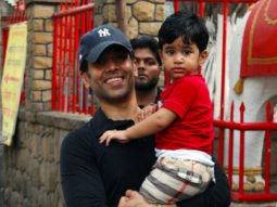 Tusshar Kapoor with his son Laksshya snapped at Shree Mukteshwar Temple