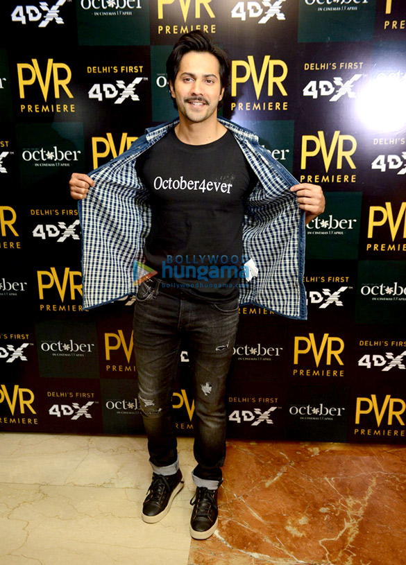 varun dhawan graces the song launch from the film october 4