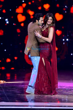 Varun Dhawan snapped on the sets of the show Super Dancer 2