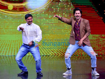 Varun Dhawan snapped on the sets of the show Super Dancer 2