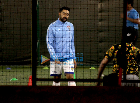 abhishek bachchan spotted playing football in juhu near pvr 3