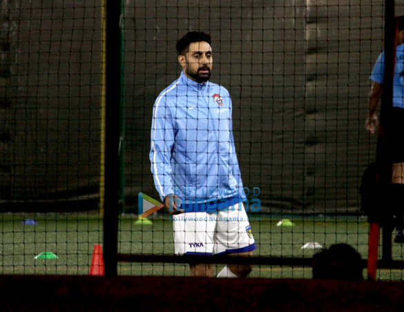 abhishek bachchan spotted playing football in juhu near pvr 6