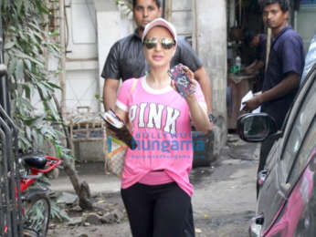 Ameesha Patel spotted at Kromakay salon in Juhu