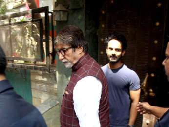 Amitabh Bachchan spotted at Aadesh Shrivastava's recording studio in Juhu