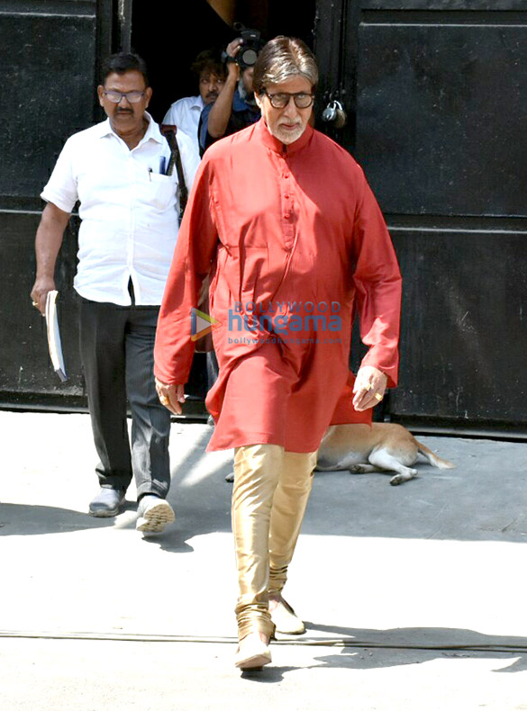 Amitabh Bachchan spotted during a photo shoot for Kalyan Jewellers