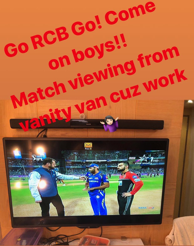 Anushka Sharma CHEERS for Virat Kohli from vanity van from Zero sets (see picture)