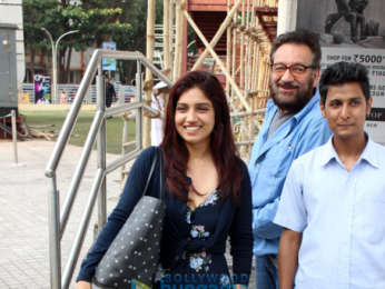 Bhumi Pednekar, Twinkle Khanna and director Shekhar Kapur snapped at PVR Juhu