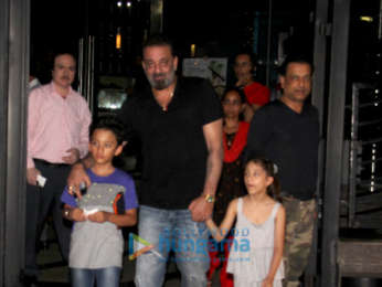 Sanjay Dutt snapped with family spotted at Yauatcha, BKC