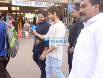 Ishaan Khatter snapped promoting Beyond the Clouds in a local train