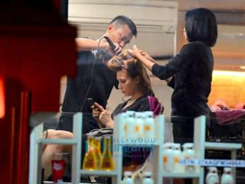 Iulia Vântur snapped at a salon