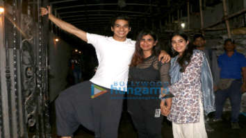 Janhvi Kapoor, Ishaan Khatter, Boney Kapoor and Shashank Khaitan spotted after Dhadak wrap up