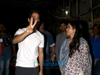 Janhvi Kapoor, Ishaan Khatter, Boney Kapoor and Shashank Khaitan spotted after Dhadak wrap up