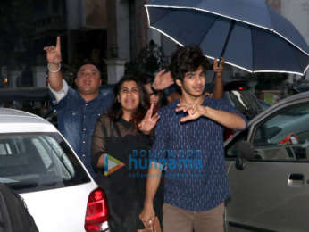 Janhvi Kapoor, Ishaan Khatter, Boney Kapoor and Shashank Khaitan spotted after Dhadak wrap up