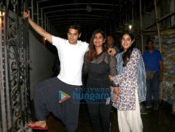 Janhvi Kapoor, Ishaan Khatter, Boney Kapoor and Shashank Khaitan spotted after Dhadak wrap up
