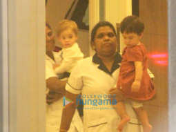 Karan Johar spotted with his kids Yash Johar and Roohi Johar in Bandra