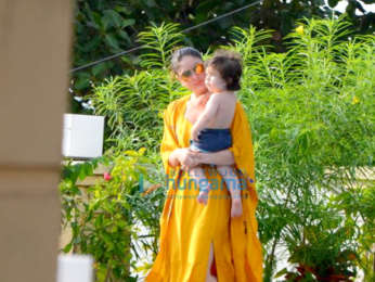 Kareena Kapoor Khan, Saif Ali Khan and Taimur snapped by the pool side at Amrita Arora's residence