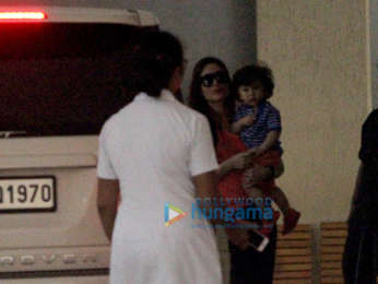Kareena Kapoor Khan and Karisma Kapoor snapped with Taimur Ali Khan in Bandra