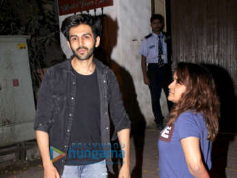 Kartik Aaryan snapped at Sanjay Leela Bhansali's residence in Juhu
