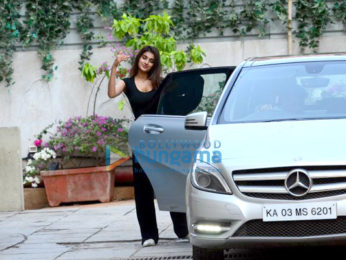Nidhhi Agerwal spotted at gym in Bandra