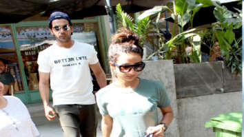 Rajkummar Rao and Patralekha spotted at The Kitchen Garden in Bandra