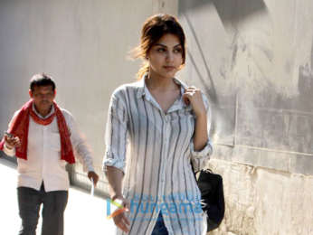 Rhea Chakraborty snapped at Ramesh Taurani's office