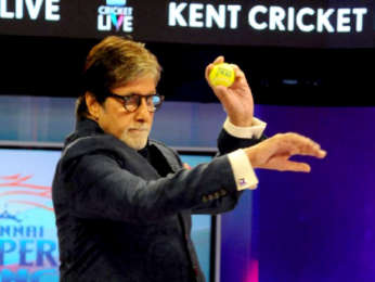 Rishi Kapoor and Amitabh Bachchan snapped promoting their film 102 Not Out at the Star Sports studio