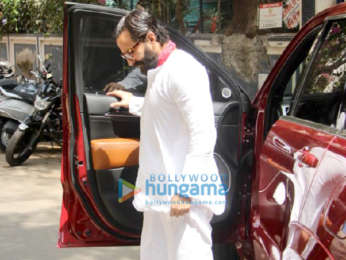 Saif Ali Khan snapped at a recording studio in Bandra