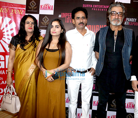 shakti kapoor graces the poster and teaser launch of his film the journey of karma 3