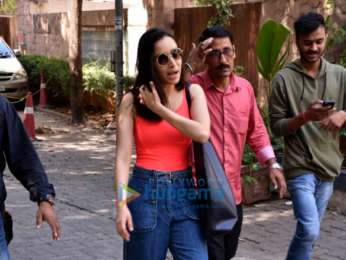 Shraddha Kapoor snapped near her home post a dubbing session