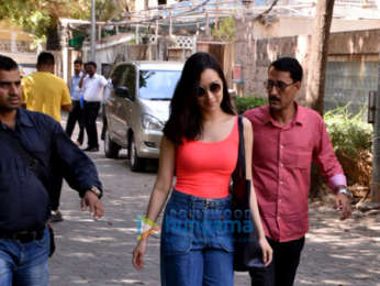 Shraddha Kapoor snapped near her home post a dubbing session