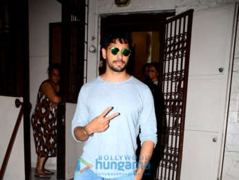 Sidharth Malhotra spotted at the dubbing studio in Bandra