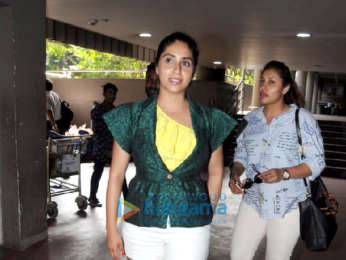 Singer Neha Bhasin snapped at Mumbai airport as she returns from Goa