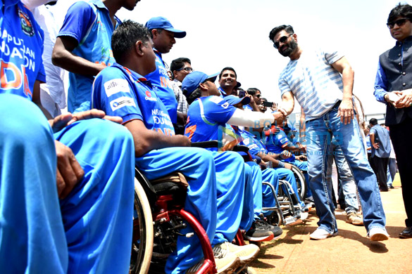 suniel shetty inaugurates the india bangladesh wheelchair cricket series 1