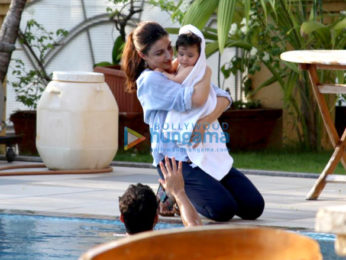 Taimur Ali Khan, Soha Ali Khan snapped with family in Bandra