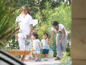 Taimur Ali Khan snapped at Amrita Arora's residence