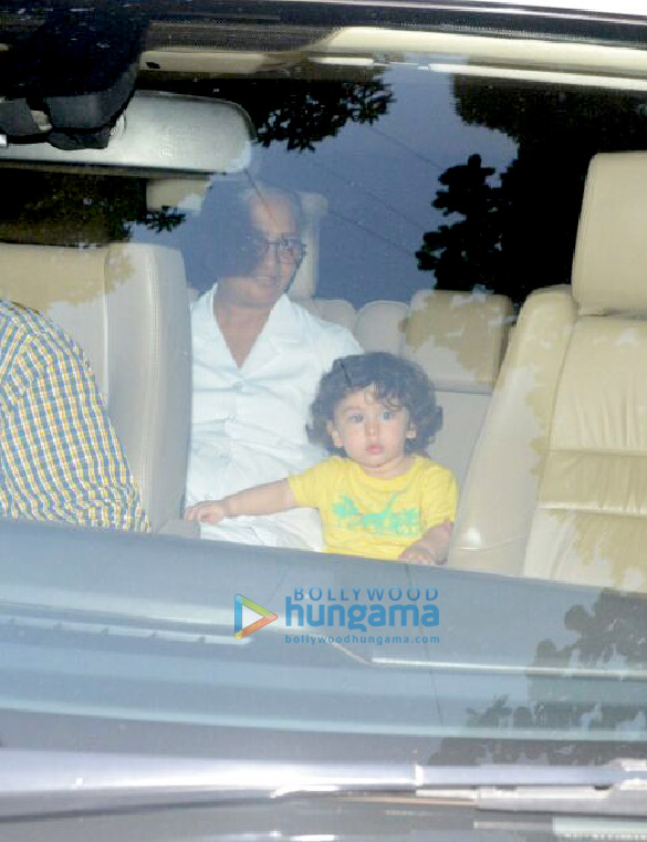 taimur ali khan snapped grandma babita kapoors home at khar 3