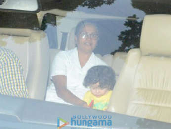 Taimur Ali Khan snapped grandma Babita Kapoor's home at Khar