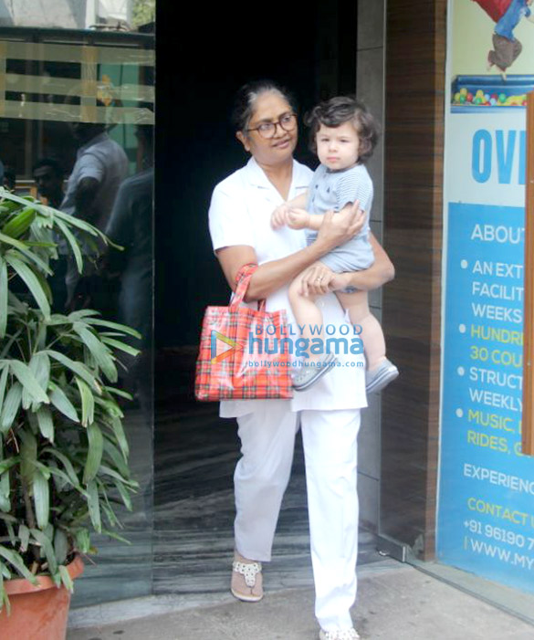 Taimur Ali Khan spotted at play school in Bandra Taimur Ali Khan spotted at play school in Bandra