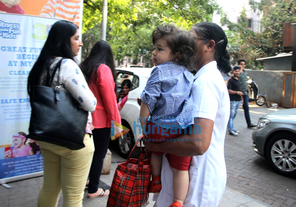 taimur ali khan spotted at play school in bandra 3 4